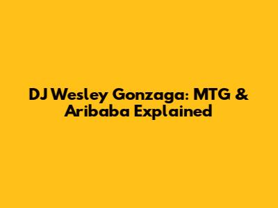 DJ Wesley Gonzaga: MTG & Aribaba Explained