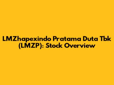 LMZhapexindo Pratama Duta Tbk (LMZP): Stock Overview