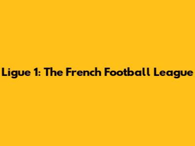 Ligue 1: The French Football League