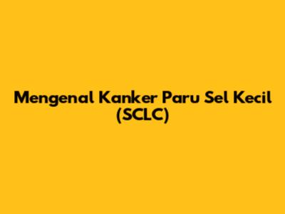 Mengenal Kanker Paru Sel Kecil (SCLC)